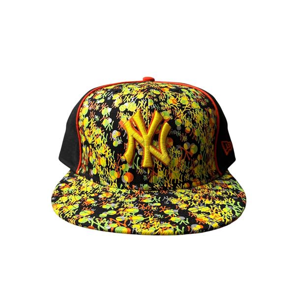 New York‎ Yankees Cap Hat Fitted Size 8 Black New Era Embroidered Wool 6118 - Picture 1 of 12